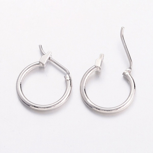 PandaHall Brass Hoop Earrings, Nickel Free, Platinum Color, 14mm in diameter, 1.5mm thick Brass
PandaHall Brass Hoop Earrings, Nickel Free, Platinum Color, 14mm in diameter, 1.5mm thick Brass