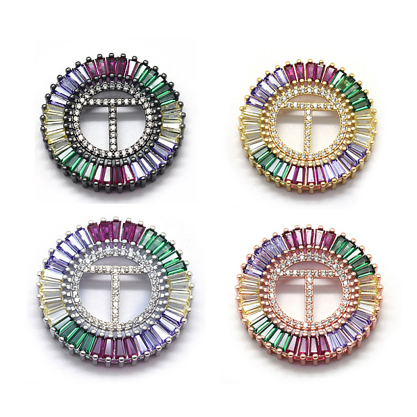 PandaHall Brass Micro Pave Cubic Zirconia Pendants, Multi-strand Links, Flat Round with Letter.T, Colorful, Mixed Color, 28.5~29x5mm, Hole...
PandaHall Brass Micro Pave Cubic Zirconia Pendants, Multi-strand Links, Flat Round with Letter.T, Colorful, Mixed Color, 28.5~29x5mm, Hole...