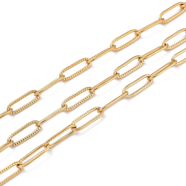 PandaHall 304 Stainless Steel Paperclip Chains, with Spool, Soldered, Vacuum Plating, Real 18K Gold Plated, 12x4.5x1mm, 10.93 yards...
PandaHall 304 Stainless Steel Paperclip Chains, with Spool, Soldered, Vacuum Plating, Real 18K Gold Plated, 12x4.5x1mm, 10.93 yards...