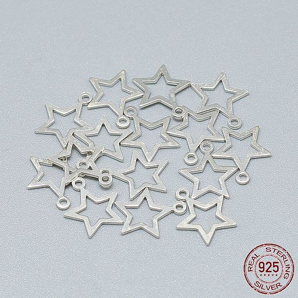 PandaHall 925 Sterling Silver Charms, Star, Silver, 11.5x10x0.7mm, Hole: 1mm Sterling Silver Star Silver
PandaHall 925 Sterling Silver Charms, Star, Silver, 11.5x10x0.7mm, Hole: 1mm Sterling Silver Star Silver