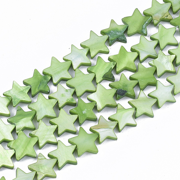 PandaHall Freshwater Shell Beads Strands, Dyed, Star, Lime Green, 12x12.5x3mm, Hole: 1mm, about 35pcs/strand, 15.55 inch(39.5cm) Freshwater...
PandaHall Freshwater Shell Beads Strands, Dyed, Star, Lime Green, 12x12.5x3mm, Hole: 1mm, about 35pcs/strand, 15.55 inch(39.5cm) Freshwater...
