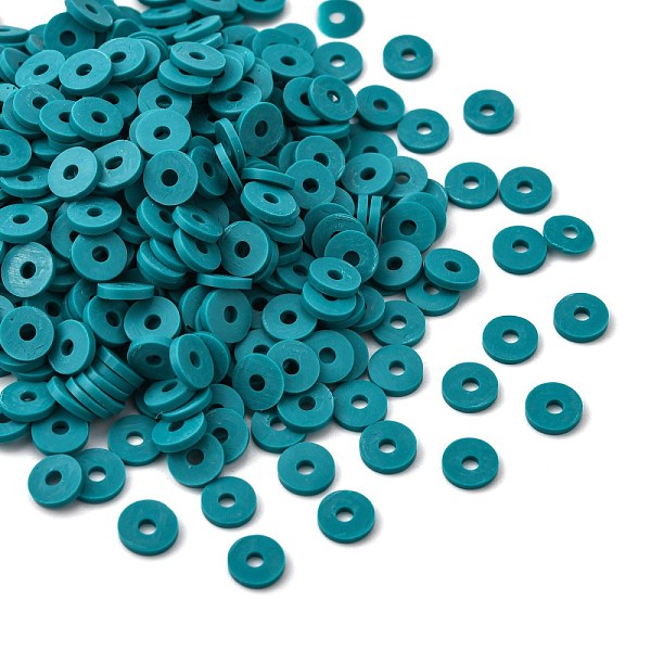 PandaHall Handmade Polymer Clay Beads, for DIY Jewelry Crafts Supplies, Disc/Flat Round, Heishi Beads, Dark Cyan, 6x1mm, Hole: 1.5mm, about...
PandaHall Handmade Polymer Clay Beads, for DIY Jewelry Crafts Supplies, Disc/Flat Round, Heishi Beads, Dark Cyan, 6x1mm, Hole: 1.5mm, about...