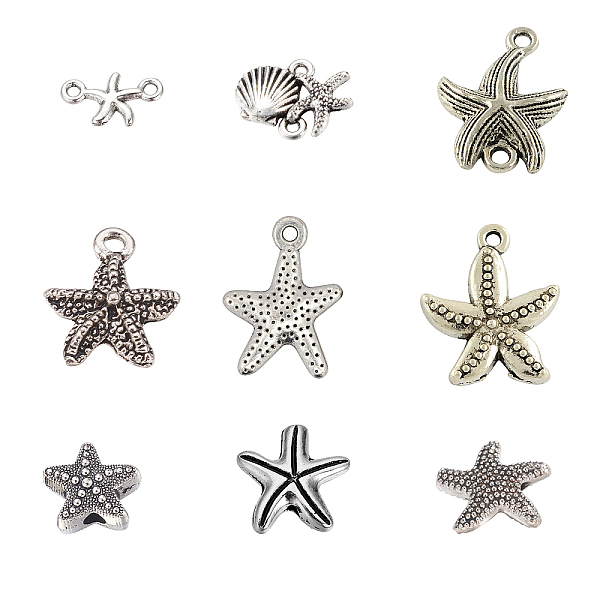 PandaHall SUNNYCLUE DIY Findings Kits, Including Tibetan Style Alloy Beads & Links & Charms, Starfish, Antique Silver, 90pcs/set Alloy
PandaHall SUNNYCLUE DIY Findings Kits, Including Tibetan Style Alloy Beads & Links & Charms, Starfish, Antique Silver, 90pcs/set Alloy