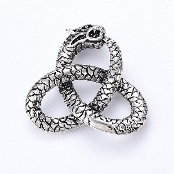 PandaHall 304 Stainless Steel Multi-Strand Links, Dragon, Antique Silver, 34x38x7mm, Hole: 6~13mm 304 Stainless Steel Dragon
PandaHall 304 Stainless Steel Multi-Strand Links, Dragon, Antique Silver, 34x38x7mm, Hole: 6~13mm 304 Stainless Steel Dragon
