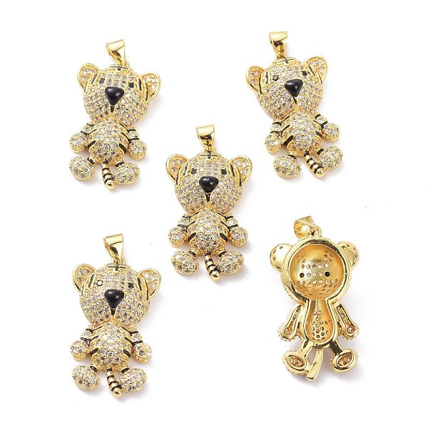 PandaHall Brass Micro Pave Clear Cubic Zirconia Pendants, wiith Enamel, Long-Lasting Plated, Tiger, Real 18K Gold Plated, 29x17x8mm, Hole..., Black
PandaHall Brass Micro Pave Clear Cubic Zirconia Pendants, wiith Enamel, Long-Lasting Plated, Tiger, Real 18K Gold Plated, 29x17x8mm, Hole..., Black