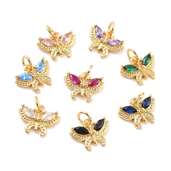 PandaHall Real 18K Gold Plated Brass Micro Pave Cubic Zirconia Charms, Cadmium Free & Nickel Free & Lead Free, Butterfly, Mixed Color..., Multicolor
PandaHall Real 18K Gold Plated Brass Micro Pave Cubic Zirconia Charms, Cadmium Free & Nickel Free & Lead Free, Butterfly, Mixed Color..., Multicolor