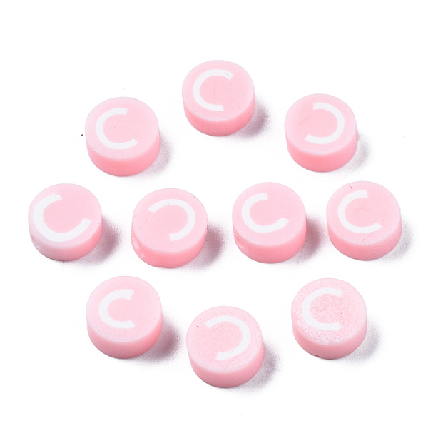 PandaHall Handmade Polymer Clay Beads, Flat Round with Alphabet, Pink, Letter.C, 9x3.5~5mm, Hole: 1.6mm Polymer Clay Letter C Pink
PandaHall Handmade Polymer Clay Beads, Flat Round with Alphabet, Pink, Letter.C, 9x3.5~5mm, Hole: 1.6mm Polymer Clay Letter C Pink