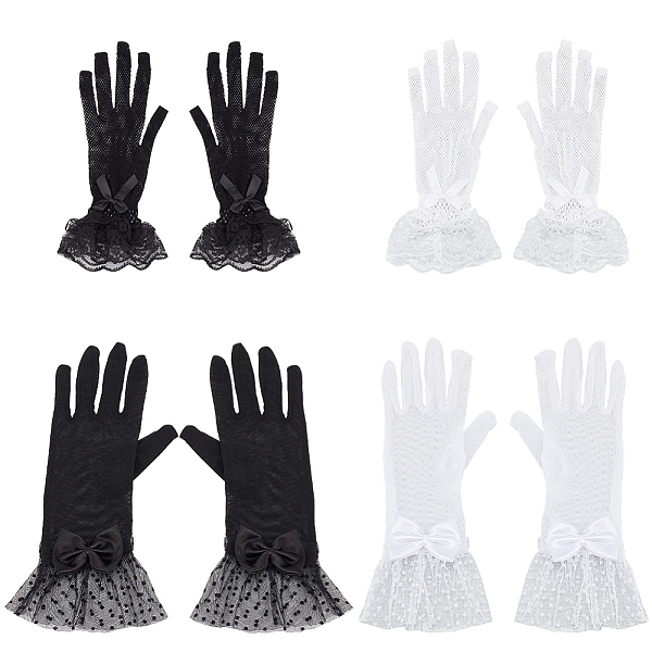 PandaHall AHADERMAKER 4 Pairs 4 Style Silk Gloves, Organza Ruffled Cuff Gloves with Bowknot, for Wedding Bride Supplies, Mixed Color..., Multicolor
PandaHall AHADERMAKER 4 Pairs 4 Style Silk Gloves, Organza Ruffled Cuff Gloves with Bowknot, for Wedding Bride Supplies, Mixed Color..., Multicolor