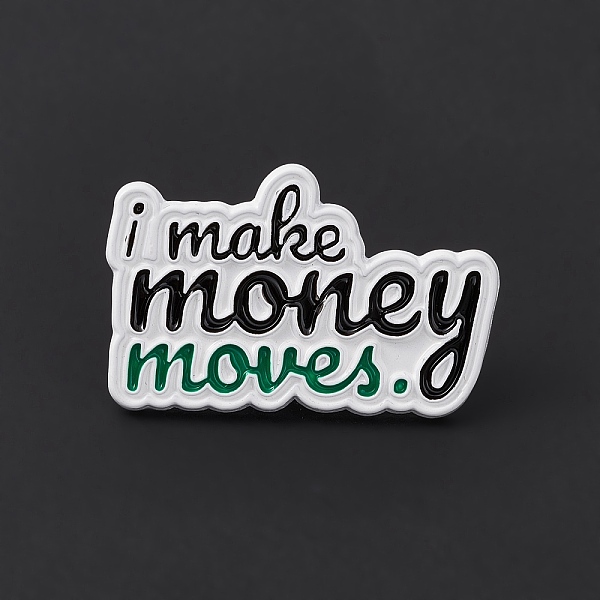 PandaHall Dollar Money Enamel Pin, Word I Make Money Moves Alloy Brooch for Backpack Clothes, Word, 19x30x1.5mm, Pin: 1.2mm Alloy+Enamel..., White
PandaHall Dollar Money Enamel Pin, Word I Make Money Moves Alloy Brooch for Backpack Clothes, Word, 19x30x1.5mm, Pin: 1.2mm Alloy+Enamel..., White