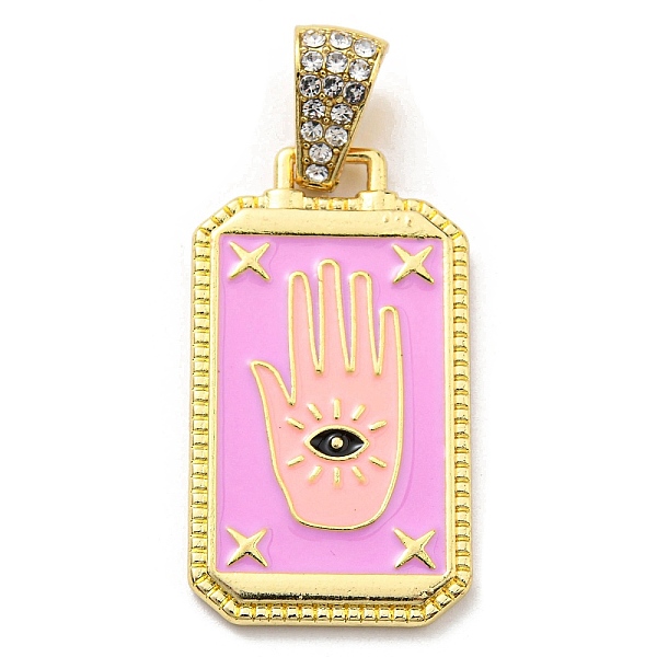 PandaHall Rack Plating Alloy Enamel Pendants with Crystal Rhinestone Pendants, Rectangle Charms with Palm, Long-Lasting Plated, Lead Free &...
PandaHall Rack Plating Alloy Enamel Pendants with Crystal Rhinestone Pendants, Rectangle Charms with Palm, Long-Lasting Plated, Lead Free &...