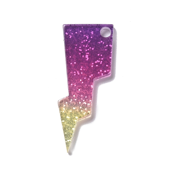 PandaHall Printed Acrylic Pendants with Glitter Powder, Lightning, Purple, 39x15x2mm, Hole: 3mm Acrylic Lightning Bolt Purple
PandaHall Printed Acrylic Pendants with Glitter Powder, Lightning, Purple, 39x15x2mm, Hole: 3mm Acrylic Lightning Bolt Purple