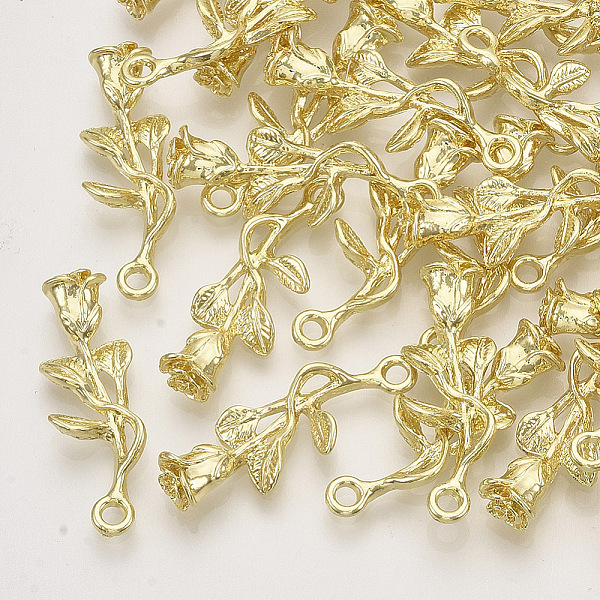 PandaHall Alloy Pendants, Rose, Light Gold, 28.5x9.5x5.5mm, Hole: 2mm Alloy Flower
PandaHall Alloy Pendants, Rose, Light Gold, 28.5x9.5x5.5mm, Hole: 2mm Alloy Flower
