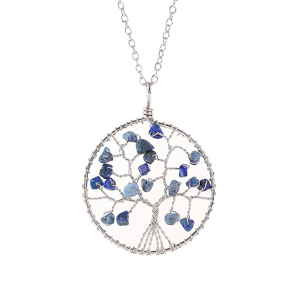PandaHall Natural Lapis Lazuli Chips Beaded Tree of Life Pendant Necklaces, with Platinum Alloy Chains, 19.69 inch(50cm) Lapis Lazuli Tree...
PandaHall Natural Lapis Lazuli Chips Beaded Tree of Life Pendant Necklaces, with Platinum Alloy Chains, 19.69 inch(50cm) Lapis Lazuli Tree...