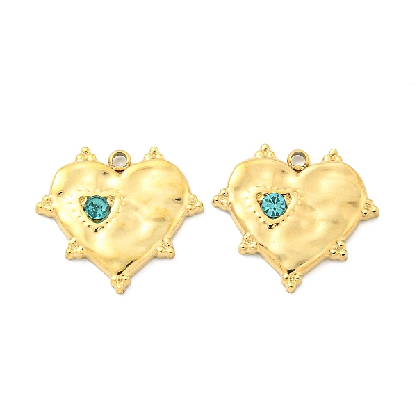 PandaHall Real 18K Gold Plated Vacuum Plating 304 Stainless Steel Pendants, with Rhinestone, Heart Charms, Aquamarine, 16.5x17.5x2.5mm, Hole..., Cyan
PandaHall Real 18K Gold Plated Vacuum Plating 304 Stainless Steel Pendants, with Rhinestone, Heart Charms, Aquamarine, 16.5x17.5x2.5mm, Hole..., Cyan
