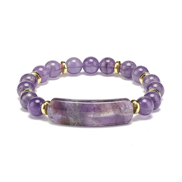 PandaHall Natural Amethyst Rectangle Beaded Stretch Bracelet, Gemstone Jewelry for Women, Inner Diameter: 2 inch(5.1cm) Amethyst
PandaHall Natural Amethyst Rectangle Beaded Stretch Bracelet, Gemstone Jewelry for Women, Inner Diameter: 2 inch(5.1cm) Amethyst