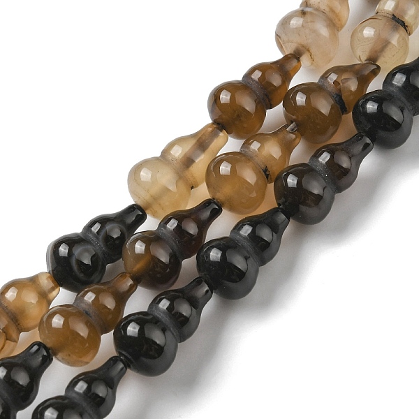 PandaHall Natural Agate Beads Strands, Dyed, Gourd, Black, 17.5~18.5x9.5~10mm, Hole: 1.2mm, about 23~24pcs/strand, 16.14~16.34 inch...
PandaHall Natural Agate Beads Strands, Dyed, Gourd, Black, 17.5~18.5x9.5~10mm, Hole: 1.2mm, about 23~24pcs/strand, 16.14~16.34 inch...