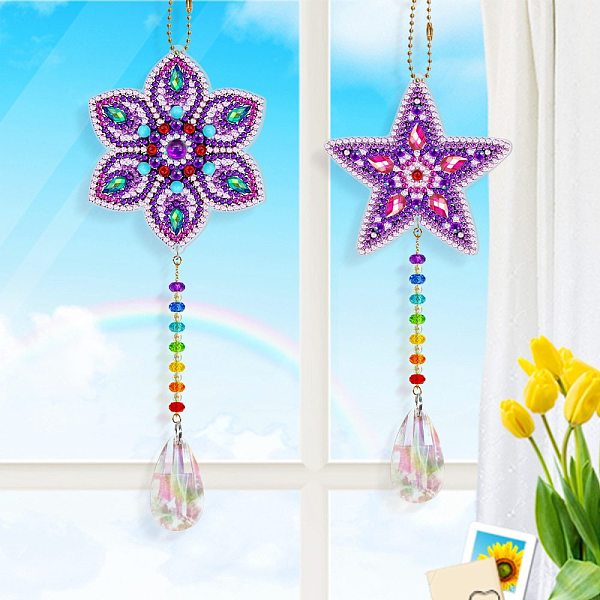 PandaHall DIY Flower & Star Sun Catcher Keychain Diamond Painting Kits, including Acrylic Pendant, Diamond, Diamond Drill Tool, Ball Chain..., Multicolor
PandaHall DIY Flower & Star Sun Catcher Keychain Diamond Painting Kits, including Acrylic Pendant, Diamond, Diamond Drill Tool, Ball Chain..., Multicolor