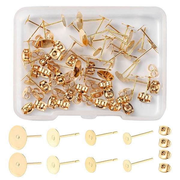 PandaHall 40Pcs 4 Size 304 Stainless Steel Stud Earring Findings, Flat Round Earring Settings, with 40Pcs Ear Nuts, Golden, 4~8x0.3mm, Pin...
PandaHall 40Pcs 4 Size 304 Stainless Steel Stud Earring Findings, Flat Round Earring Settings, with 40Pcs Ear Nuts, Golden, 4~8x0.3mm, Pin...