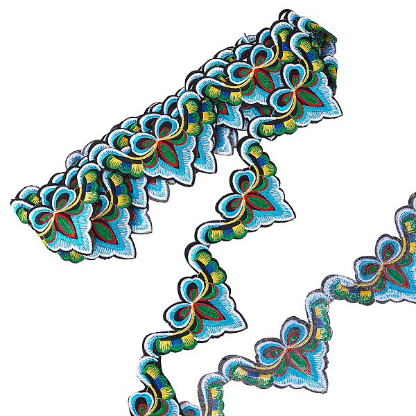 PandaHall Ethnic Style Embroidery Polyester Ribbons, Jacquard Ribbon, Garment Accessories, Triangle, Light Sky Blue, 2-3/4 inch(69mm), 5...
PandaHall Ethnic Style Embroidery Polyester Ribbons, Jacquard Ribbon, Garment Accessories, Triangle, Light Sky Blue, 2-3/4 inch(69mm), 5...