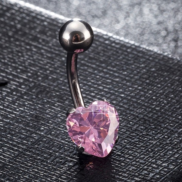 PandaHall Piercing Jewelry, Brass Cubic Zirconia Navel Ring, Belly Rings, with 304 Stainless Steel Bar, Lead Free & Cadmium Free, Heart..., Pink
PandaHall Piercing Jewelry, Brass Cubic Zirconia Navel Ring, Belly Rings, with 304 Stainless Steel Bar, Lead Free & Cadmium Free, Heart..., Pink