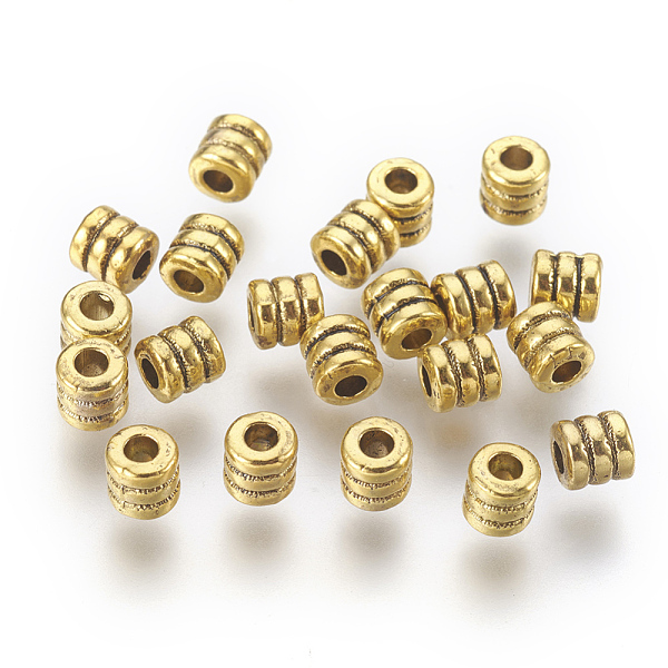 PandaHall Tibetan Style Alloy Bead Spacers, Antique Golden Color, Lead Free & Cadmium Free, Column, Size: about 4mm in diameter, 4mm long...
PandaHall Tibetan Style Alloy Bead Spacers, Antique Golden Color, Lead Free & Cadmium Free, Column, Size: about 4mm in diameter, 4mm long...