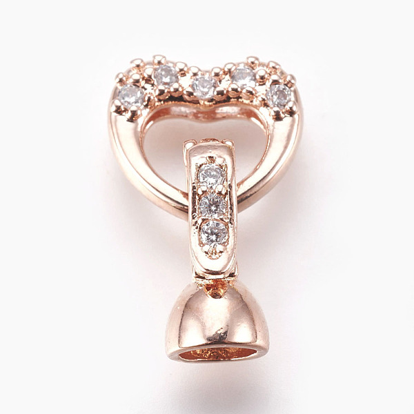 PandaHall Brass Micro Pave Cubic Zirconia Fold Over Clasps, Heart, Clear, Real Rose Gold Plated, 18mm, Inner: 4mm Brass+Cubic Zirconia Clear
PandaHall Brass Micro Pave Cubic Zirconia Fold Over Clasps, Heart, Clear, Real Rose Gold Plated, 18mm, Inner: 4mm Brass+Cubic Zirconia Clear