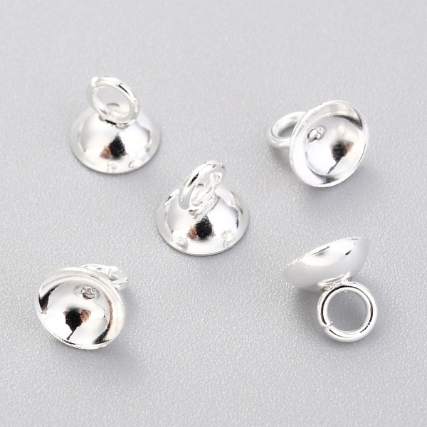 PandaHall 201 Stainless Steel Bead Cap Pendant Bails, for Globe Glass Bubble Cover Pendants, Silver, 6x6mm, Hole: 2.5mm 201 Stainless Steel
PandaHall 201 Stainless Steel Bead Cap Pendant Bails, for Globe Glass Bubble Cover Pendants, Silver, 6x6mm, Hole: 2.5mm 201 Stainless Steel