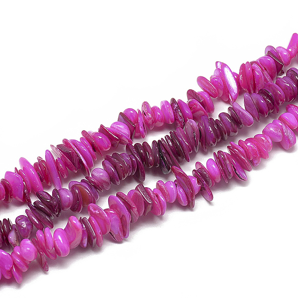 PandaHall Freshwater Shell Beads Strands, Dyed, Chip, Magenta, 8~28x6~8x1~4.5mm, Hole: 1mm, about 340~380pcs/strand, 29.9 inch Freshwater..., Pink
PandaHall Freshwater Shell Beads Strands, Dyed, Chip, Magenta, 8~28x6~8x1~4.5mm, Hole: 1mm, about 340~380pcs/strand, 29.9 inch Freshwater..., Pink