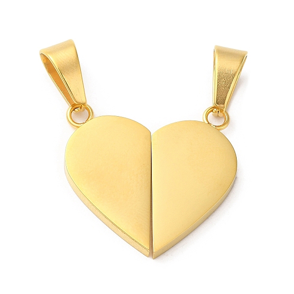 PandaHall Vacuum Plating 304 Stainless Steel Split Pendants, Couple Pendants, Heart Charm, Golden, 23x24.2x3mm, Hole: 9x5.5mm 304 Stainless...
PandaHall Vacuum Plating 304 Stainless Steel Split Pendants, Couple Pendants, Heart Charm, Golden, 23x24.2x3mm, Hole: 9x5.5mm 304 Stainless...