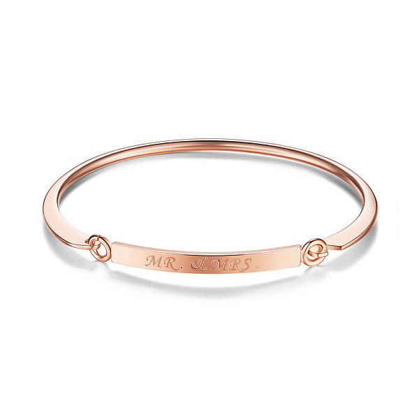 PandaHall SHEGRACE Brass Bangle, with Word MR.& MRS., Rose Gold, 1-7/8 inchx2-3/8 inch(48x60mm) Brass
PandaHall SHEGRACE Brass Bangle, with Word MR.& MRS., Rose Gold, 1-7/8 inchx2-3/8 inch(48x60mm) Brass