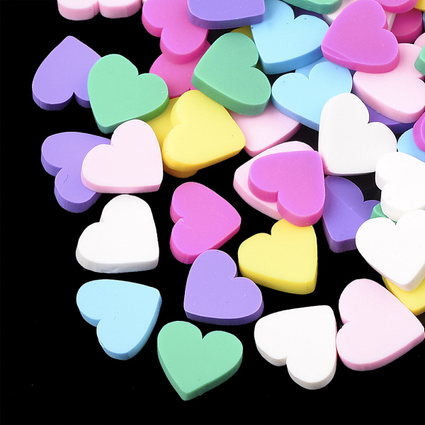 PandaHall Handmade Polymer Clay Cabochons, Heart, Mixed Color, 7~8x8~9x2mm Polymer Clay Heart Multicolor
PandaHall Handmade Polymer Clay Cabochons, Heart, Mixed Color, 7~8x8~9x2mm Polymer Clay Heart Multicolor