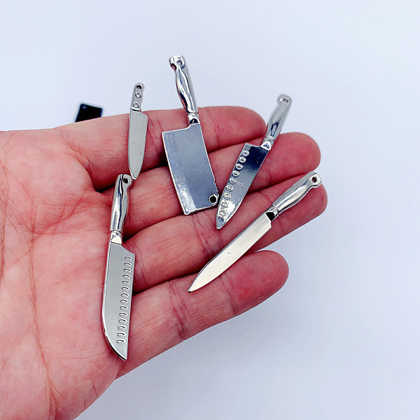 PandaHall Mini Alloy Knife, Micro Landscape Kitchen Dollhouse Accessories, Pretending Prop Decorations, Platinum, 36~56x5~13mm, 5pcs/set...
PandaHall Mini Alloy Knife, Micro Landscape Kitchen Dollhouse Accessories, Pretending Prop Decorations, Platinum, 36~56x5~13mm, 5pcs/set...
