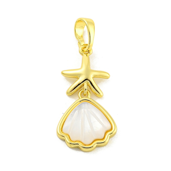 PandaHall Brass Pave Shell Pendants, Real 18K Gold Plated, Shell Shape with Starfish Charm, Shell Shape, 22.5x11.5x3mm, Hole: 5.5x3.5mm...
PandaHall Brass Pave Shell Pendants, Real 18K Gold Plated, Shell Shape with Starfish Charm, Shell Shape, 22.5x11.5x3mm, Hole: 5.5x3.5mm...