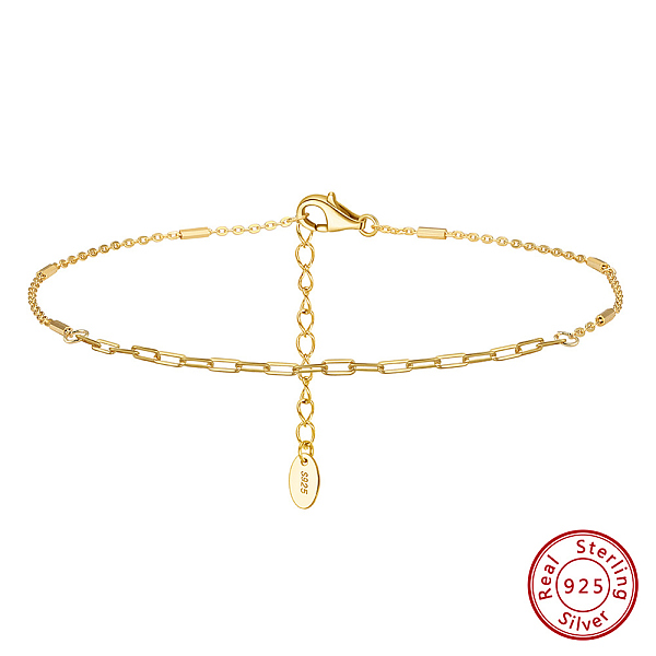 PandaHall 925 Sterling Silver Cable Chain Anklet, Real 14K Gold Plated, 8-3/4 inch(22.1cm) Sterling Silver
PandaHall 925 Sterling Silver Cable Chain Anklet, Real 14K Gold Plated, 8-3/4 inch(22.1cm) Sterling Silver