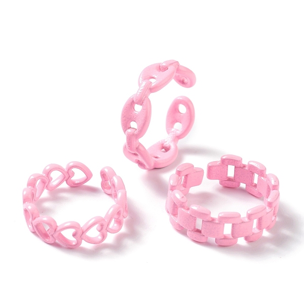 PandaHall Spray Painted Brass Cuff Rings, Open Rings, Mixed Shapes, Pearl Pink, US Size 6~7 1/4(16.5~17.5mm) Brass
PandaHall Spray Painted Brass Cuff Rings, Open Rings, Mixed Shapes, Pearl Pink, US Size 6~7 1/4(16.5~17.5mm) Brass