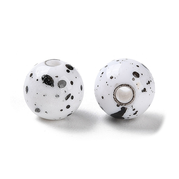 PandaHall Printed Opaque Acrylic Round Beads, White, 10x9mm, Hole: 2.2mm, about 961pcs/500g Acrylic Round White
PandaHall Printed Opaque Acrylic Round Beads, White, 10x9mm, Hole: 2.2mm, about 961pcs/500g Acrylic Round White