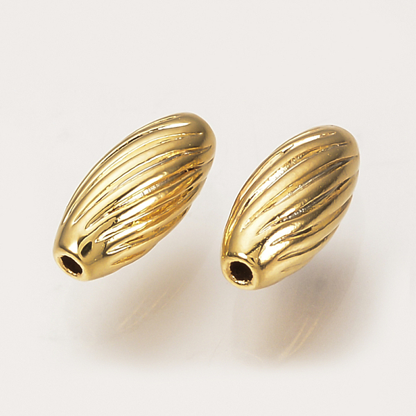 PandaHall Brass Corrugated Beads, Nickel Free, Real 18K Gold Plated, Oval, 7x3mm, Hole: 1mm Brass Oval
PandaHall Brass Corrugated Beads, Nickel Free, Real 18K Gold Plated, Oval, 7x3mm, Hole: 1mm Brass Oval