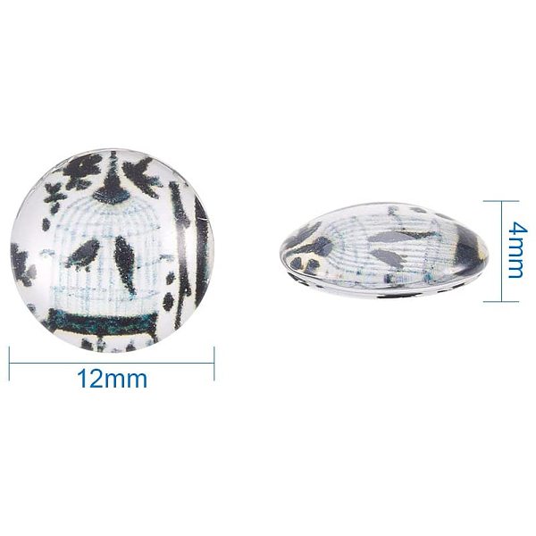 PandaHall Retro Black and White Picture Glass Cabochons, Half Round/Dome, Mixed Color, 12x4mm Glass Half Round Multicolor
PandaHall Retro Black and White Picture Glass Cabochons, Half Round/Dome, Mixed Color, 12x4mm Glass Half Round Multicolor