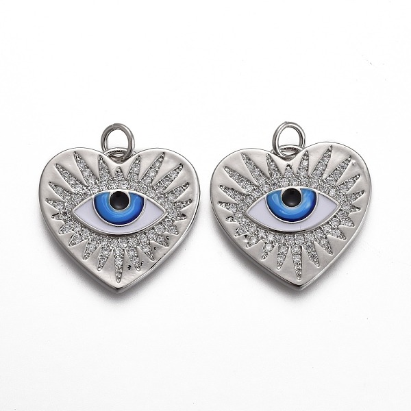 PandaHall Brass Micro Pave Clear Cubic Zirconia Pendants, with Colorful Enamel and Jump Rings, Long-Lasting Plated, Heart with Horse Eye...
PandaHall Brass Micro Pave Clear Cubic Zirconia Pendants, with Colorful Enamel and Jump Rings, Long-Lasting Plated, Heart with Horse Eye...