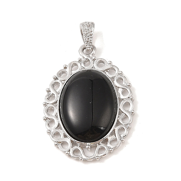 PandaHall Natural Obsidian Pendants, with Platinum Tone Alloy Findings, Oval Charms, 41x28.5x7.5mm, Hole: 7.2x4mm Obsidian Oval
PandaHall Natural Obsidian Pendants, with Platinum Tone Alloy Findings, Oval Charms, 41x28.5x7.5mm, Hole: 7.2x4mm Obsidian Oval