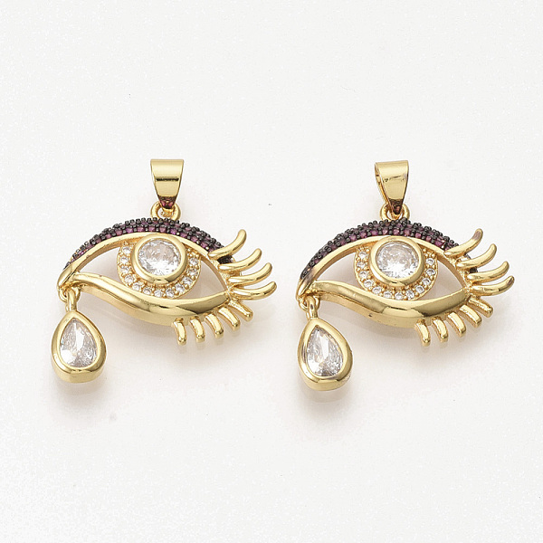 PandaHall Brass Micro Pave Cubic Zirconia Pendants, Eye and teardrop, Colorful, Golden, 16.5x22.5x4mm, Hole: 3x4mm Brass+Cubic Zirconia Eye
PandaHall Brass Micro Pave Cubic Zirconia Pendants, Eye and teardrop, Colorful, Golden, 16.5x22.5x4mm, Hole: 3x4mm Brass+Cubic Zirconia Eye