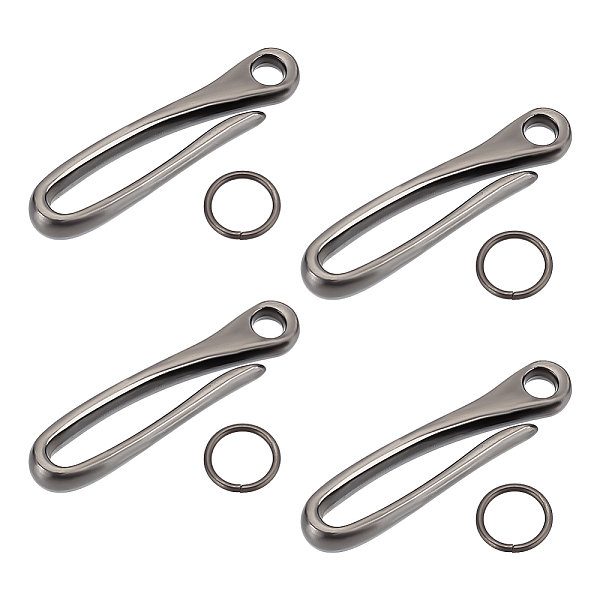 PandaHall 4 Sets Zinc Alloy Hook Clasps, with Jump Ring, Antique Silver, 68x15.5x9mm, Hole: 6.5mm Alloy
PandaHall 4 Sets Zinc Alloy Hook Clasps, with Jump Ring, Antique Silver, 68x15.5x9mm, Hole: 6.5mm Alloy