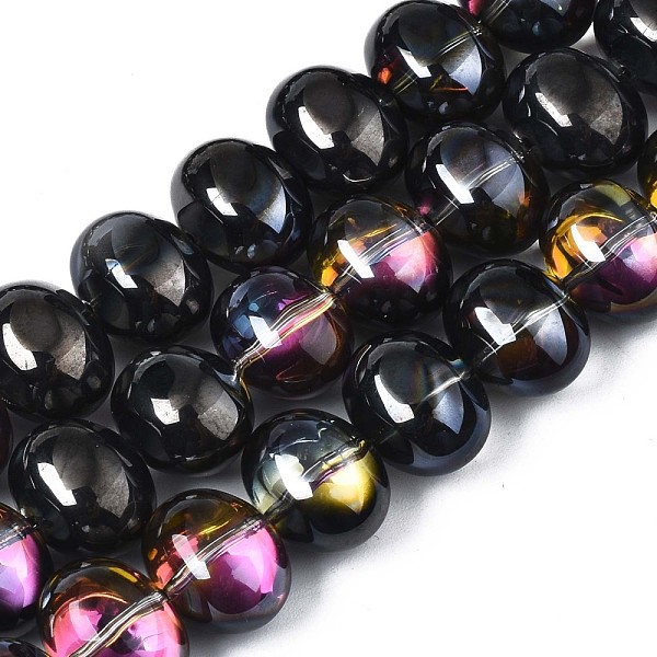 PandaHall Electroplate Glass Beads Strand, Half Plated, Oval, Black Plated, 10.5~11.5x14x10mm, Hole: 1mm, about 57~59pcs/strand, 24.41 inch~...
PandaHall Electroplate Glass Beads Strand, Half Plated, Oval, Black Plated, 10.5~11.5x14x10mm, Hole: 1mm, about 57~59pcs/strand, 24.41 inch~...