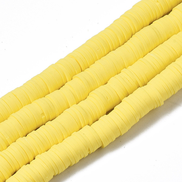 PandaHall Handmade Polymer Clay Beads Strands, for DIY Jewelry Crafts Supplies, Heishi Beads, Disc/Flat Round, Yellow, 8x0.5~1mm, Hole: 2mm...
PandaHall Handmade Polymer Clay Beads Strands, for DIY Jewelry Crafts Supplies, Heishi Beads, Disc/Flat Round, Yellow, 8x0.5~1mm, Hole: 2mm...