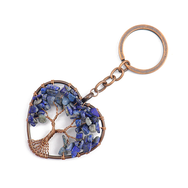 PandaHall Natural Sodalite Pendant Keychains, with Brass Findings and Alloy Key Rings, Heart with Tree of Life, 10.7cm Sodalite Heart
PandaHall Natural Sodalite Pendant Keychains, with Brass Findings and Alloy Key Rings, Heart with Tree of Life, 10.7cm Sodalite Heart