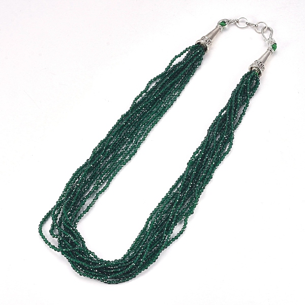 PandaHall Faceted Glass Beaded Necklaces, with Brass Bead Cones and S Hook Clasps, Green, 1-5/8 inch(4.3cm) Glass Green
PandaHall Faceted Glass Beaded Necklaces, with Brass Bead Cones and S Hook Clasps, Green, 1-5/8 inch(4.3cm) Glass Green