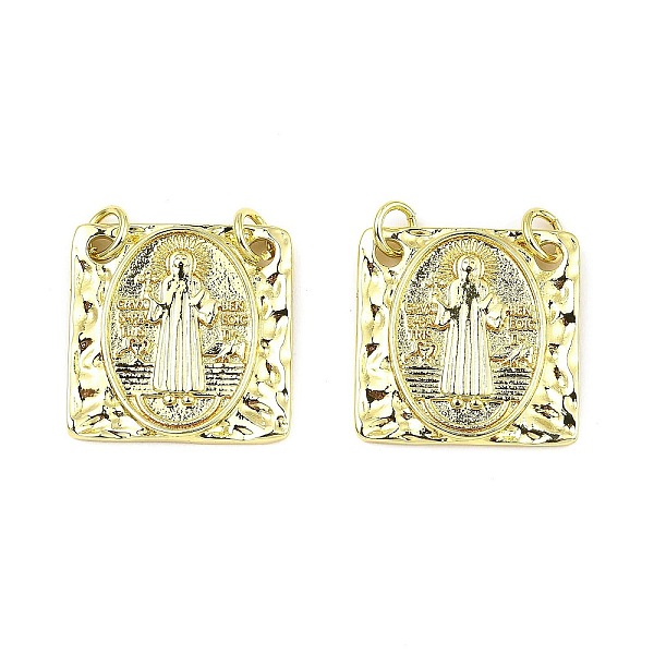 PandaHall Brass Pendants, with Jump Ring, Long-Lasting Plated, Lead Free & Cadmium Free, Square with Saint Charm, Real 18K Gold Plated...
PandaHall Brass Pendants, with Jump Ring, Long-Lasting Plated, Lead Free & Cadmium Free, Square with Saint Charm, Real 18K Gold Plated...