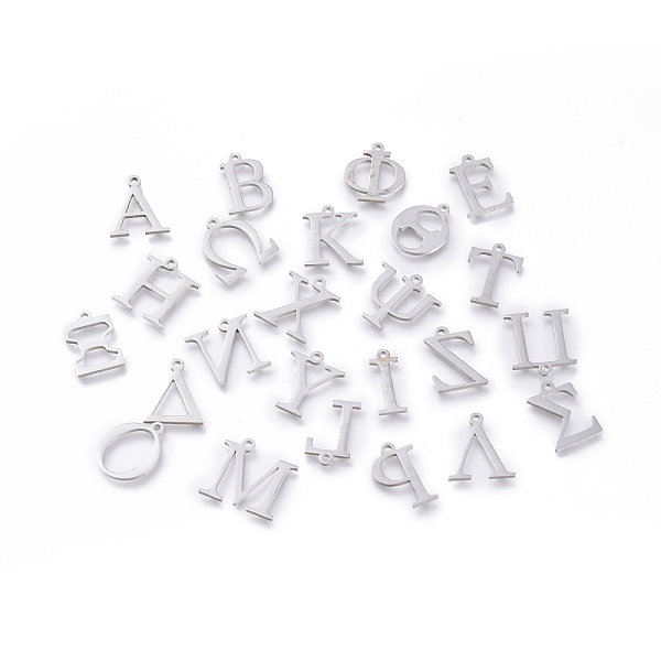 PandaHall 304 Stainless Steel Charms, Greek Alphabet, Stainless Steel Color, Random Mixed Letters, 13~14x5.5~14.5x1mm, Hole: 1.2mm 304...
PandaHall 304 Stainless Steel Charms, Greek Alphabet, Stainless Steel Color, Random Mixed Letters, 13~14x5.5~14.5x1mm, Hole: 1.2mm 304...