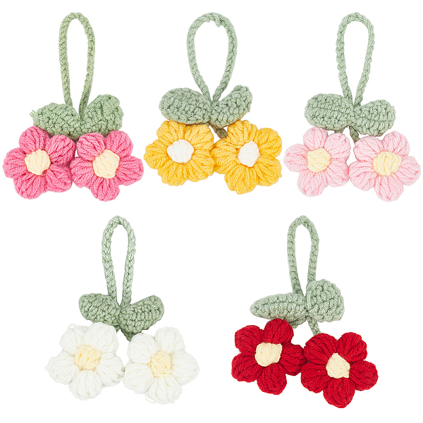 PandaHall 5Pcs 5 Colors Crochet Puff Flower Pendant Decorations with Adjustable Leaf, Cotton Yarn Knitting 5-Petal Flower, for Costume, Bag..., Multicolor
PandaHall 5Pcs 5 Colors Crochet Puff Flower Pendant Decorations with Adjustable Leaf, Cotton Yarn Knitting 5-Petal Flower, for Costume, Bag..., Multicolor