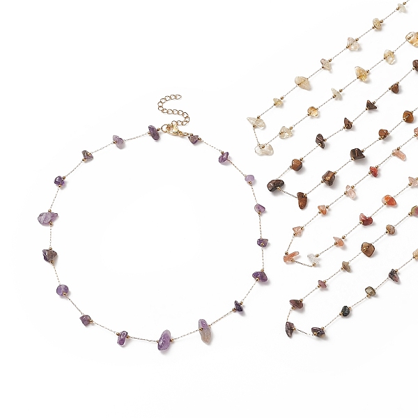 PandaHall Natural Mixed Gemstone Chips Beaded Necklace, Golden 316 Surgical Stainless Steel Jewelry for Women, 15.71 inch(39.9cm) Mixed..., Multicolor
PandaHall Natural Mixed Gemstone Chips Beaded Necklace, Golden 316 Surgical Stainless Steel Jewelry for Women, 15.71 inch(39.9cm) Mixed..., Multicolor